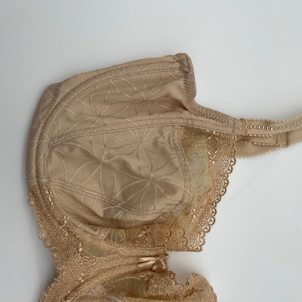 Panache Bra Womens 32FF Nude Emily 6101 Superbra Balconette Lace Underwire Bra‎